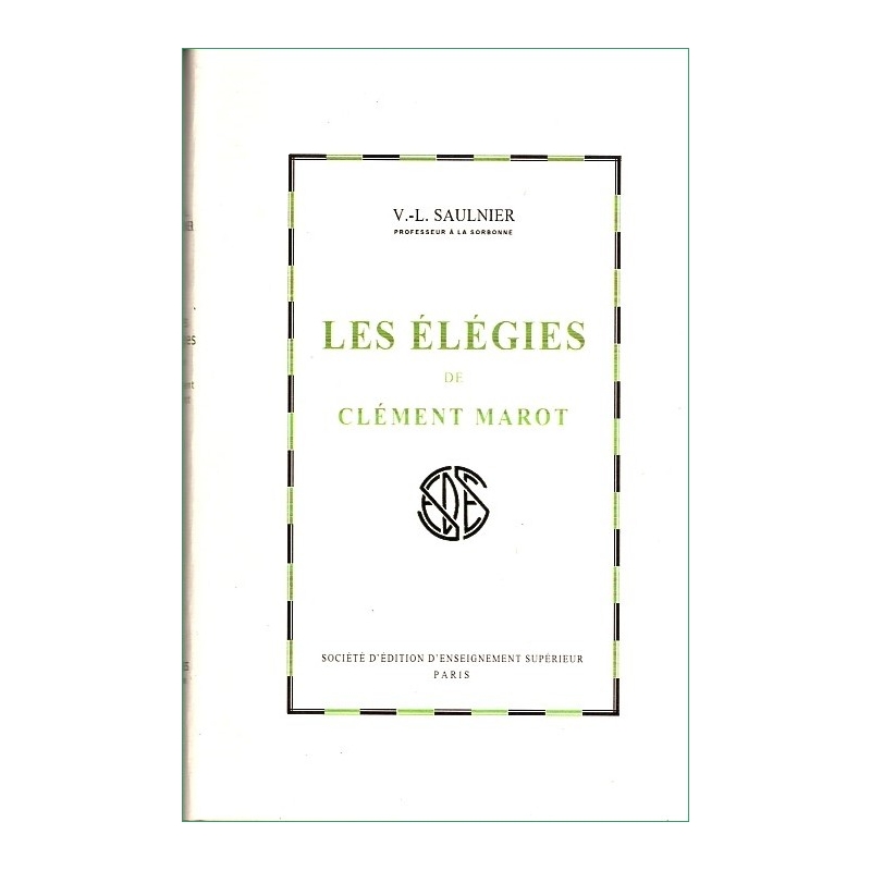 Les élégies de Clément Marot